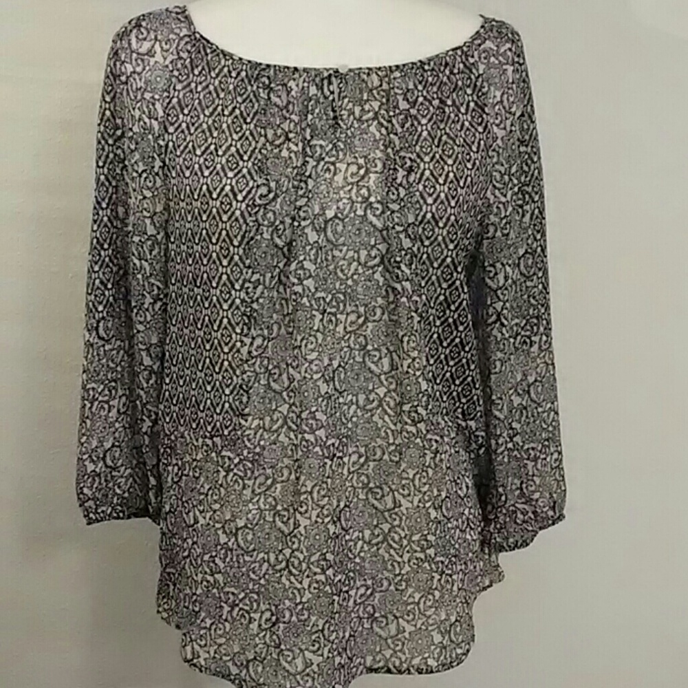 Lucky Brand Sheer Blouse